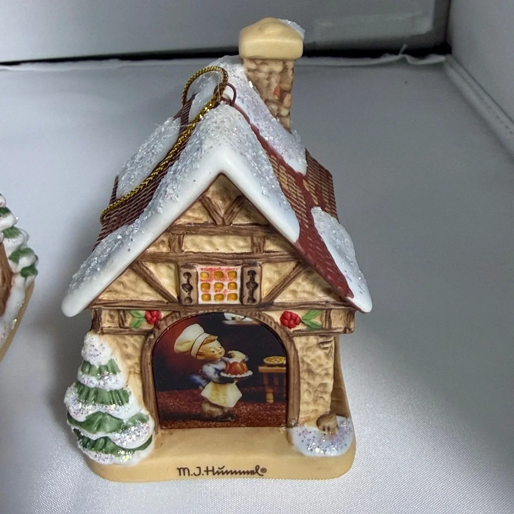 Vintage 1999 The Bradford Exchange Hummel Bavarian Village Hanging Ornament Set